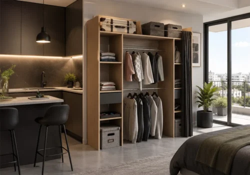 Dressing Double SOLIS 1.76 m Armoires, Commodes & Chevets Votre Magasin de Meuble et Électroménager à La Réunion !