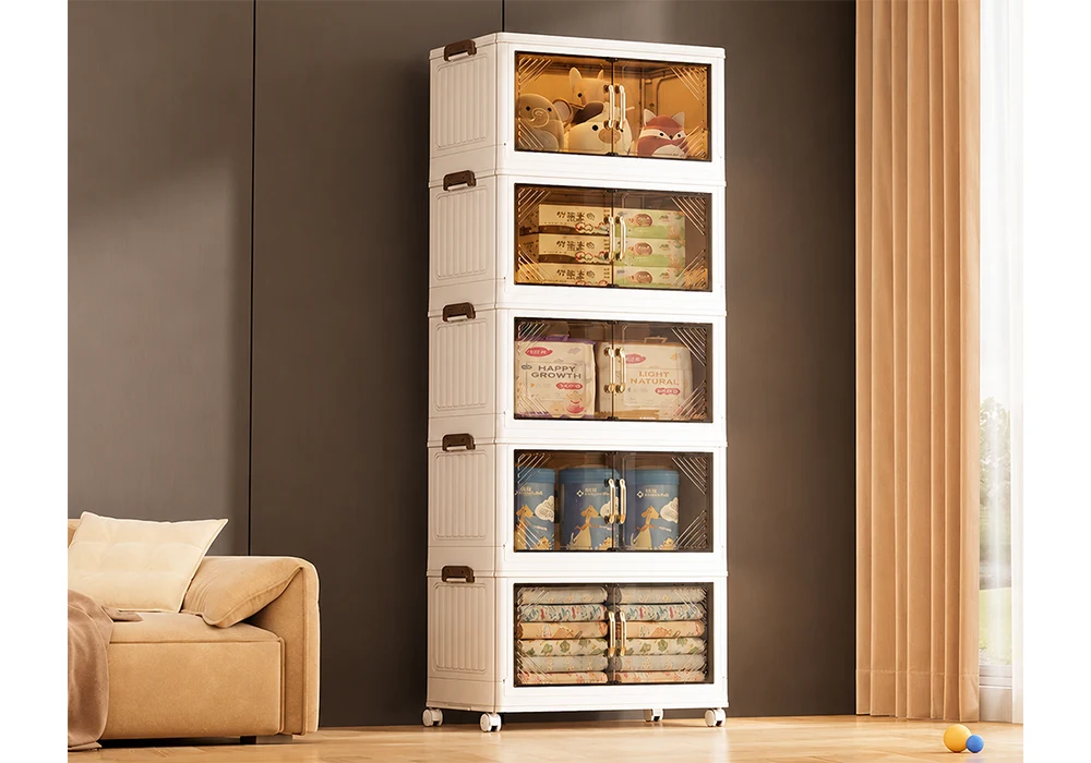 Meuble de Rangement JELIE 5 Niveaux Pliante en Plastique Meubles Votre Magasin de Meuble et Électroménager à La Réunion ! 4 Meuble de Rangement JELIE 5 Niveaux Pliante en Plastique – Image 1