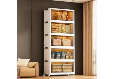 Meuble de Rangement LUPE 5 Niveaux Pliante en Plastique