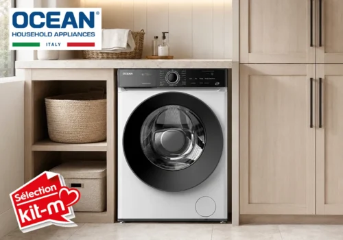 Lave-Linge 8KG PRO Inverter Vapeur OCEAN (OSWM8120DCFP7) Électroménager Votre Magasin de Meuble et Électroménager à La Réunion !