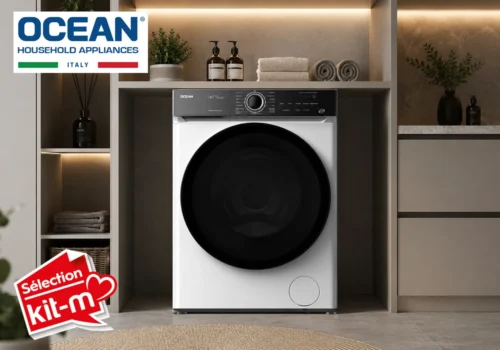 Lave-Linge 9KG PRO Inverter Vapeur OCEAN (OSWM9141DCFP7) Électroménager Votre Magasin de Meuble et Électroménager à La Réunion !