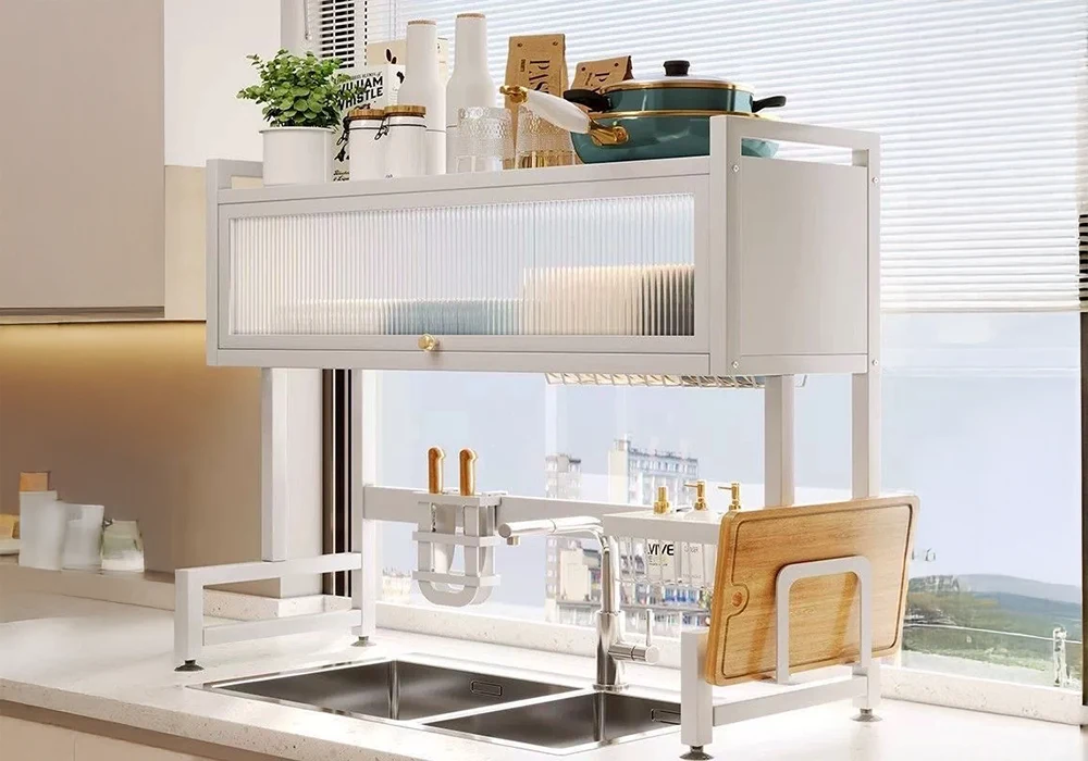 Égouttoir à Vaisselles Blanc YAO Ensembles Cuisine Votre Magasin de Meuble et Électroménager à La Réunion ! 4 Égouttoir à Vaisselles Blanc YAO – Image 1