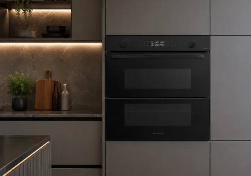 Four Encastrable Bespoke Dual Cook Flex Pyrolyse SAMSUNG (NV7B4550VAK/U1) Cuisson Votre Magasin de Meuble et Électroménager à La Réunion !