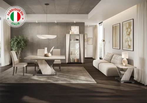 Argentier 2 Portes avec Éclairage LED (COLLECTION MAXIM) Meubles Votre Magasin de Meuble et Électroménager à La Réunion !