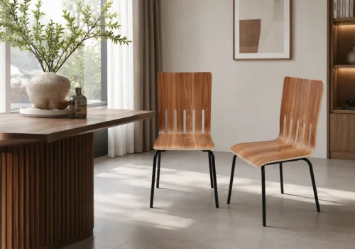 Chaise YORENA Noyer Chaises Votre Magasin de Meuble et Électroménager à La Réunion !