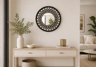 Miroir Mural DESIGN Noir