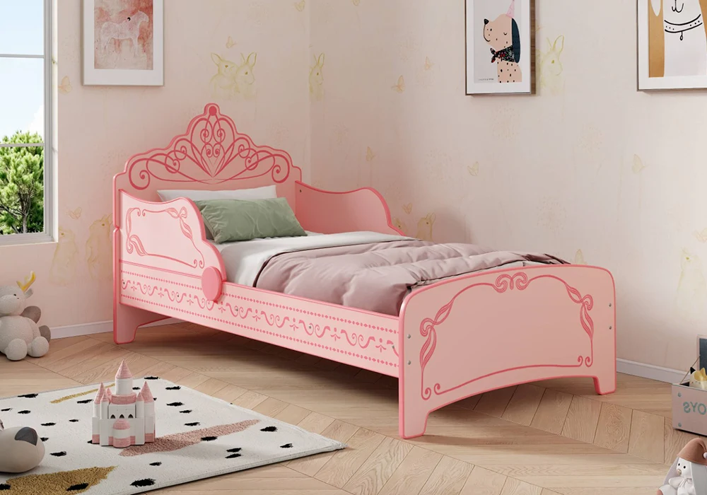 17862 Lit PRINCESS CROWN 90x190cm avec Sommier – Image 1