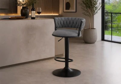 Tabouret Bar MORINE Gris Foncé Chaises Votre Magasin de Meuble et Électroménager à La Réunion !