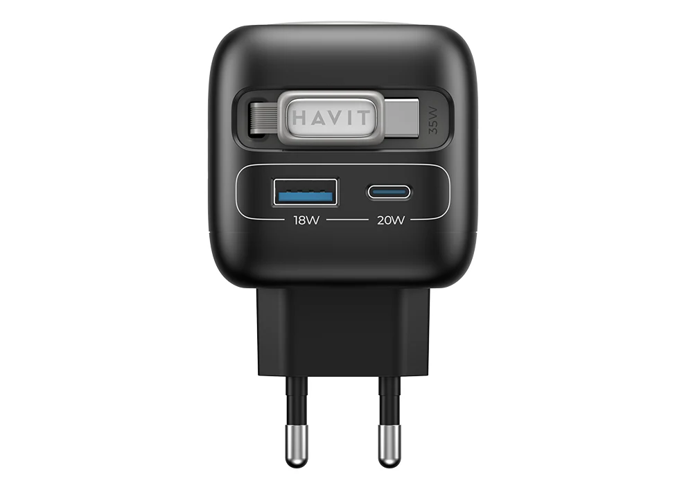 Chargeur 4-en-1 Rétractable 35 W GAN HAVIT (UC250) Chargeurs & Accessoires Mobiles Votre Magasin de Meuble et Électroménager à La Réunion ! 4 Chargeur 4-en-1 Rétractable 35 W GAN HAVIT (UC250) – Image 1