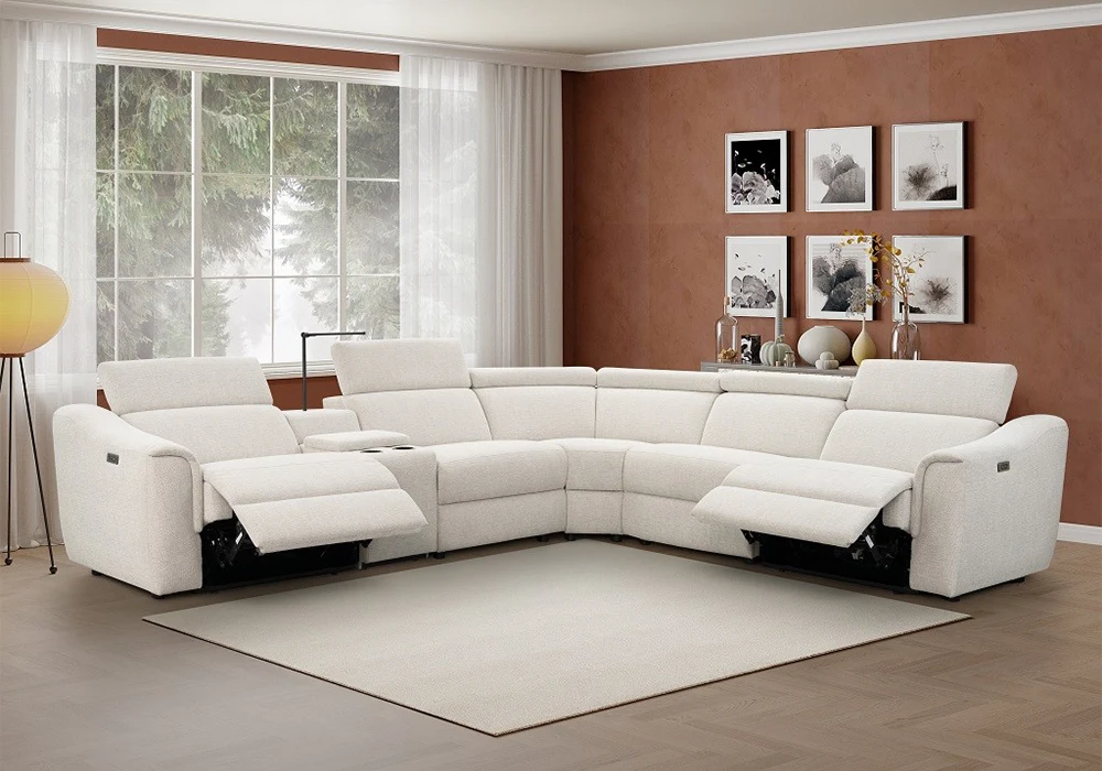 Salon D’Angle Relax Électrique Eva Beige Angles Votre Magasin de Meuble et Électroménager à La Réunion ! 4 Salon D’Angle Relax Électrique Eva Beige – Image 1