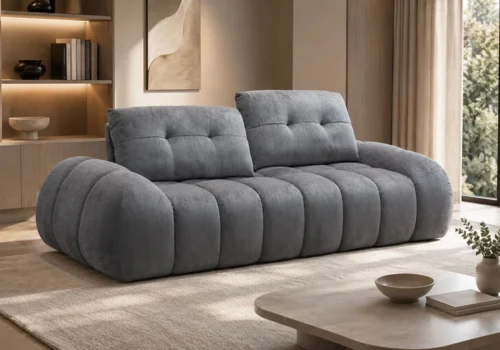 Canapé PERIO Gris Avec Dossier Avance/ Recule Classiques Votre Magasin de Meuble et Électroménager à La Réunion !
