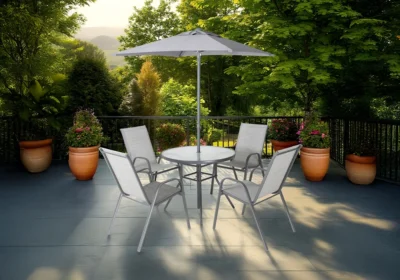 Ensemble de Jardin 4 Places MALAGA avec Parasol