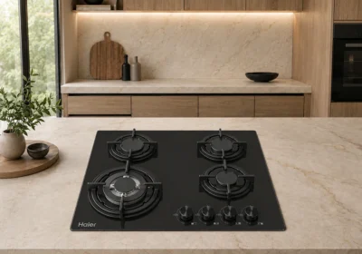 Plaque de Cuisson Gaz 4 Feux HAIER (HOB-460SBT) Cuisson Votre Magasin de Meuble et Électroménager à La Réunion !