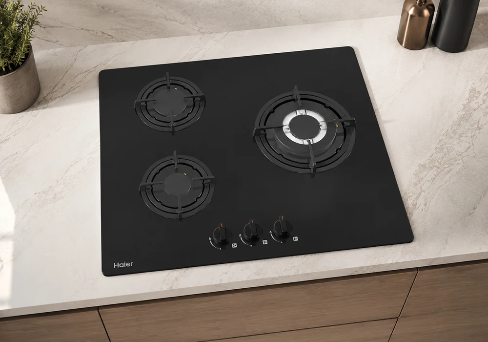 Plaque de Cuisson Gaz 3 Feux HAIER (HOB-G63CT4B) Cuisson Cuisson