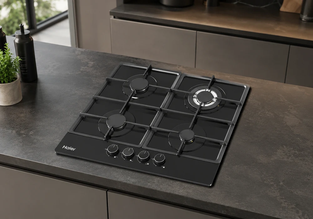 Plaque de Cuisson Gaz 3 Feux HAIER (HOB-G63CT4B) Cuisson Votre Magasin de Meuble et Électroménager à La Réunion !
