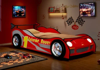 Lit Voiture RACER 90x190cm avec Sommier