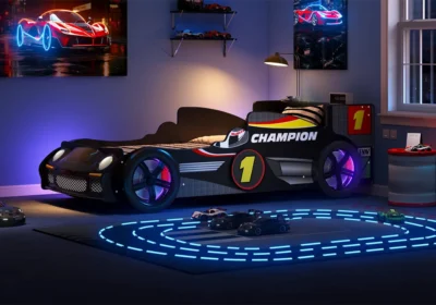 Lit Voiture CHAMPION 90x190cm avec Sommier
