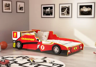 Lit Voiture CHAMP RACE 90x190cm avec Sommier