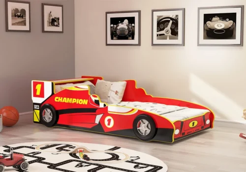 Lit Voiture CHAMP RACE 90x190cm avec Sommier Chambres Enfant Chambres Enfant