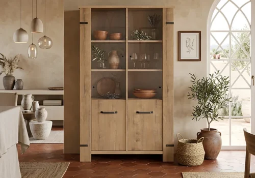 Vitrine 4 Portes (Collection Dawson) Armoires, Commodes & Chevets Votre Magasin de Meuble et Électroménager à La Réunion !