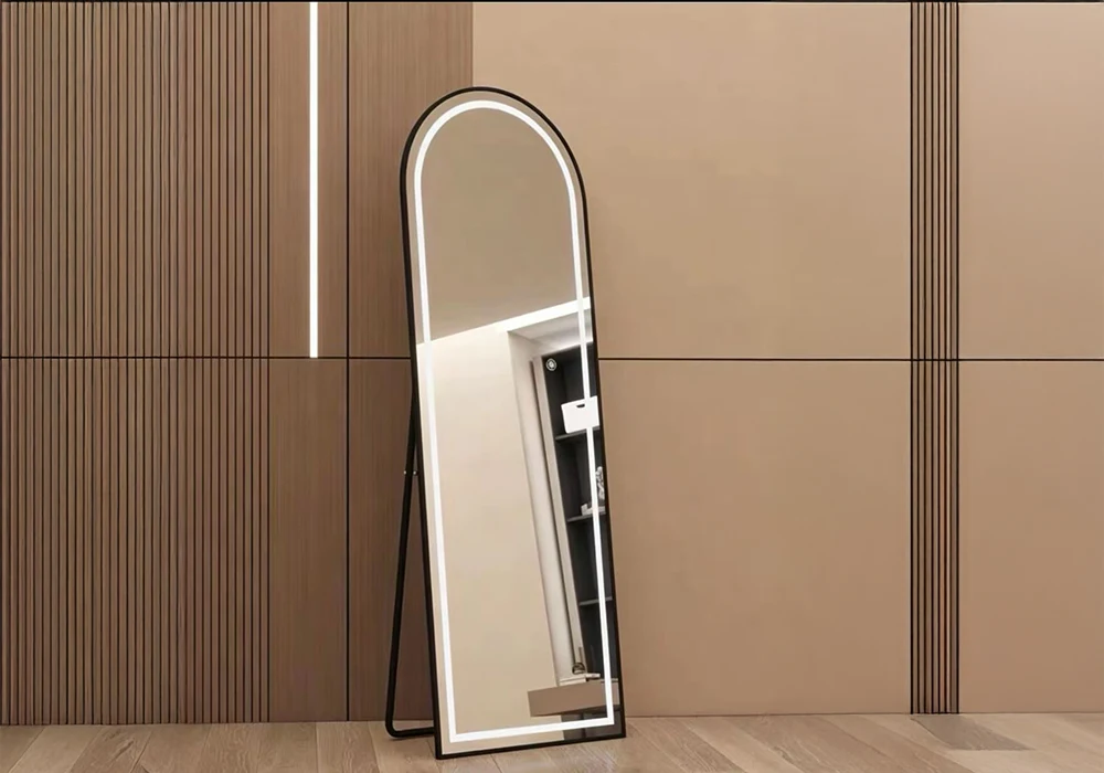 Miroir LED ALBA Noir Chambres à Coucher Votre Magasin de Meuble et Électroménager à La Réunion !