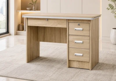 Bureau Droit CLASSIO avec Caisson 3 Tiroirs