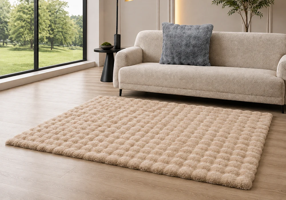Tapis Vague 160×220 cm Marron Décoration Votre Magasin de Meuble et Électroménager à La Réunion ! 4 Tapis Vague 160×220 cm Marron – Image 1