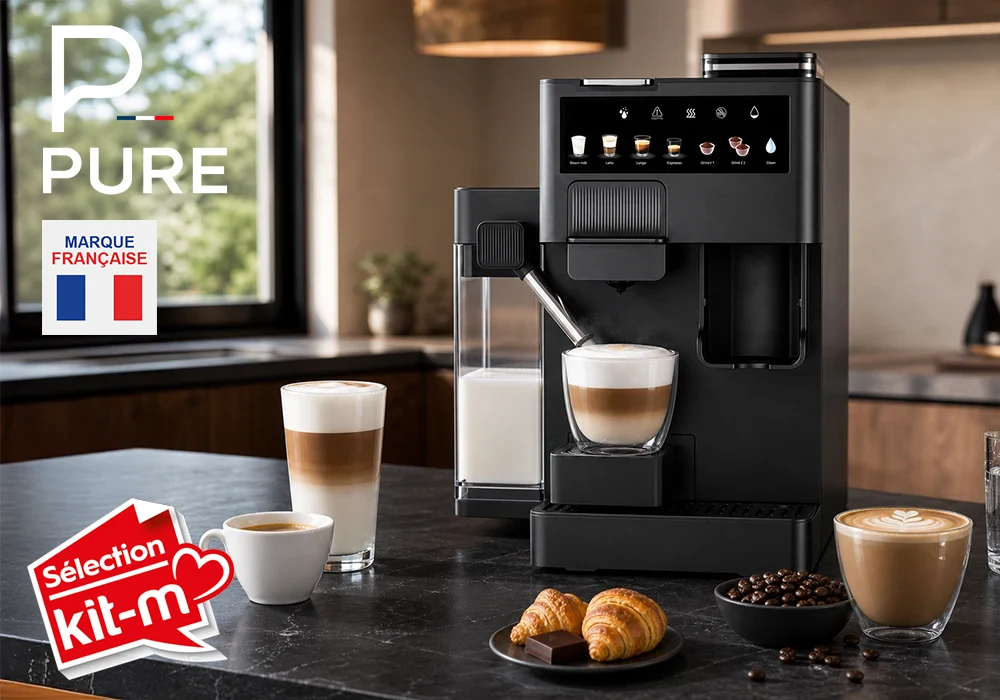 Machine à café multicapsules avec Broyeur Intégré + Reservoir Latte PURE Boissons (Café, Thé, Jus) Votre Magasin de Meuble et Électroménager à La Réunion ! 4 Machine à café multicapsules avec Broyeur Intégré + Reservoir Latte PURE – Image 1