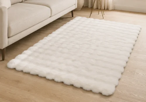 Tapis Vague 120×160 cm Beige Décoration Votre Magasin de Meuble et Électroménager à La Réunion !
