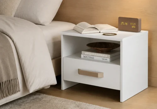 Chevet DREAM 1 Tiroir Blanc Armoires, Commodes & Chevets Votre Magasin de Meuble et Électroménager à La Réunion !
