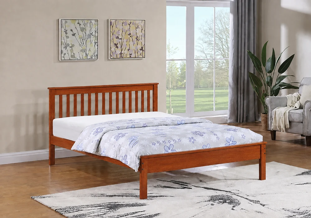 Lit 140x190cm LYDIA Dirty Oak Chambres à Coucher Votre Magasin de Meuble et Électroménager à La Réunion !