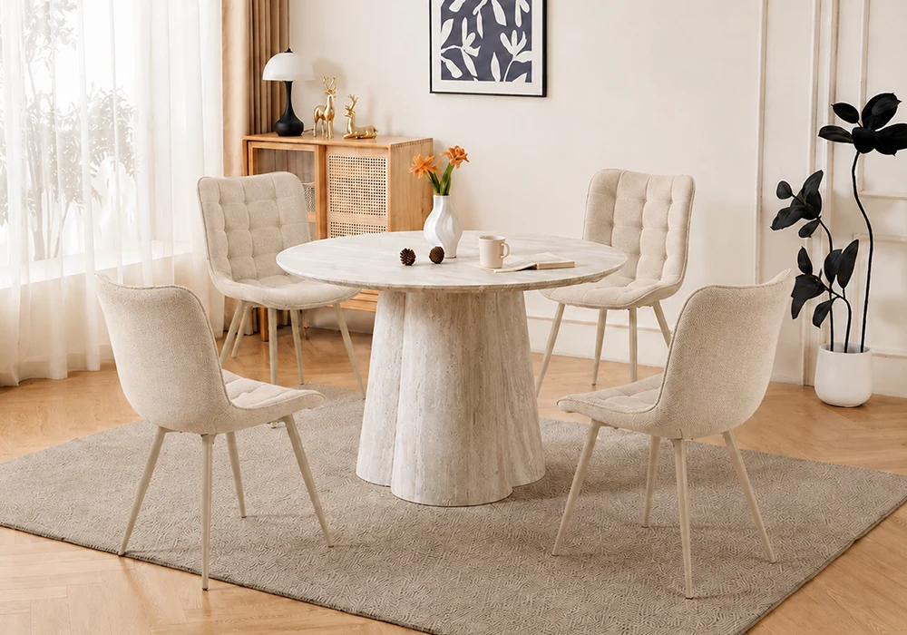 Lot de 6 Chaises LANA Beige Foncé Chaises Votre Magasin de Meuble et Électroménager à La Réunion !