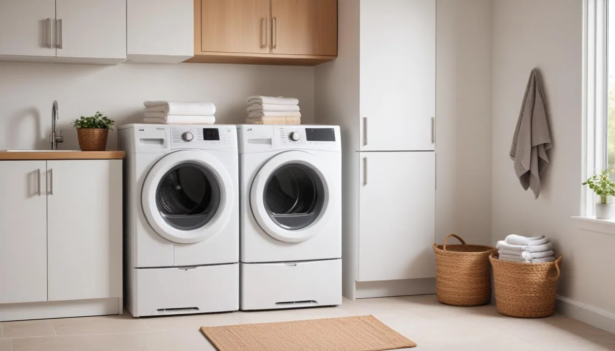 Sèche-linge à pompe à chaleur ouvert avec du linge sec