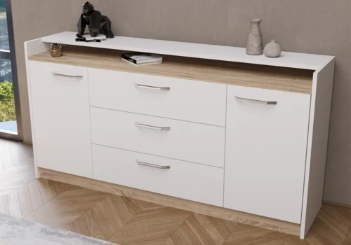 Buffet Bas ZINA 2 Portes/ 3 Tiroirs Meubles Meubles