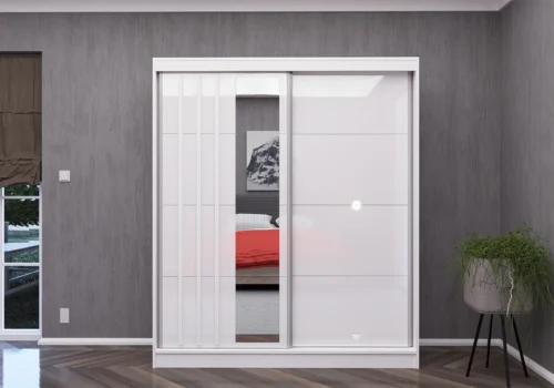 Armoire FLORA 2 Portes avec Miroir Armoires, Commodes & Chevets Armoires, Commodes & Chevets