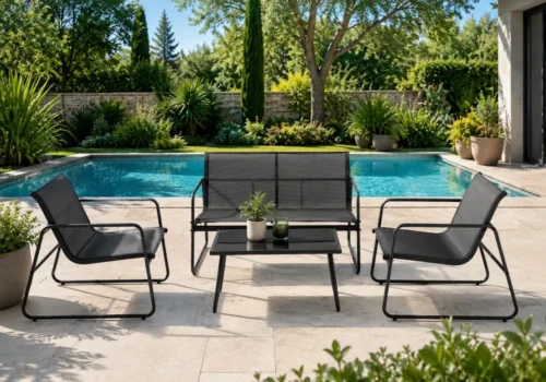 Salon de Jardin 4 Places avec Table Basse PALMA Jardins & Terrasses Jardins & Terrasses