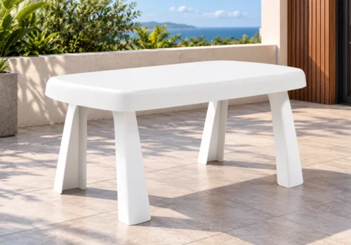 Table Rect 135 Ext TORANO Blanc Jardins & Terrasses Jardins & Terrasses