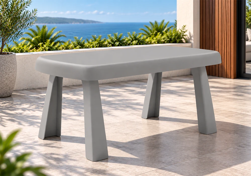 40211-A Table Rect 135 Ext TORANO Gris – Image 1