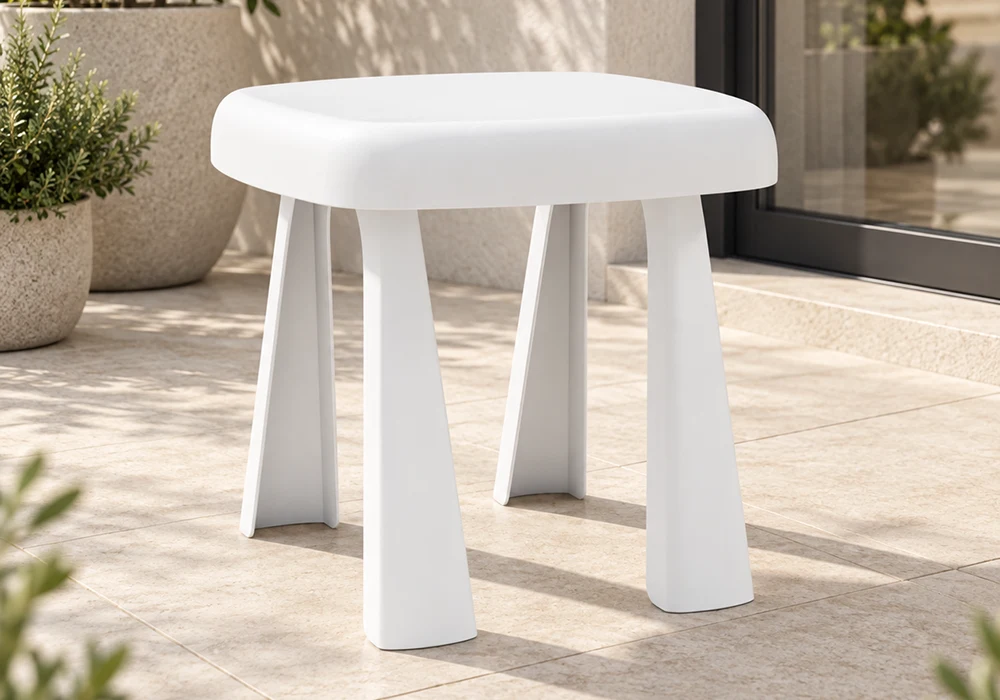 40213-A Table Carrée Ext TORANO SQUARE Blanc – Image 1