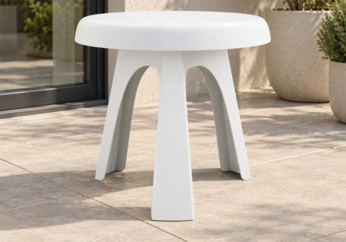 Table Ronde Haute Ext RYPES Blanc Jardins & Terrasses Jardins & Terrasses