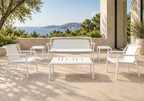 Salon de Jardin LOWZ 6 Pcs Blanc Jardins & Terrasses Jardins & Terrasses