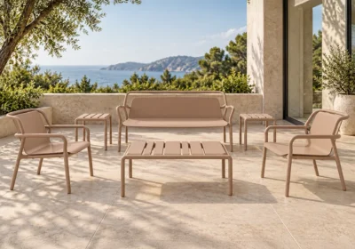 Salon de Jardin LOWZ 6 Pcs Marron