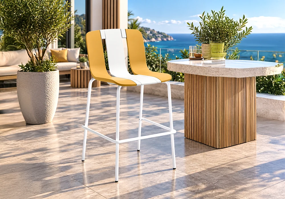 40245 Tabouret de Bar BRATZ Orange/Blanc – Image 1