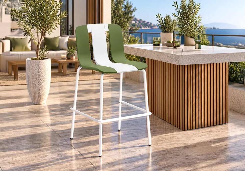 40246 Tabouret de Bar BRATZ Vert/Blanc – Image 1