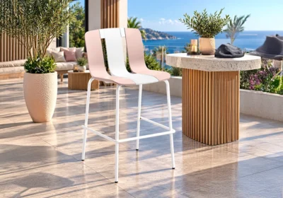 Tabouret de Bar BRATZ Rose/Blanc