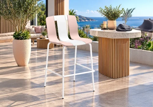 Tabouret de Bar BRATZ Rose/Blanc Jardins & Terrasses Jardins & Terrasses