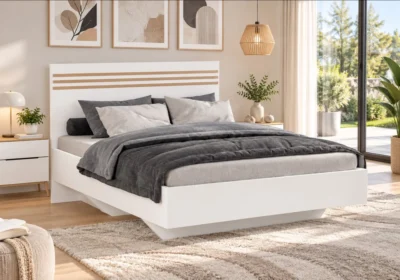 Lit 140×190 cm ARRIA Blanc Chambres à Coucher Chambres à Coucher