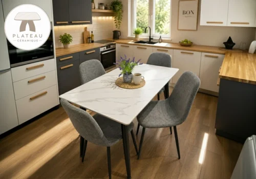 Ensemble Table à Manger Rectangulaire 120cm avec 4 Chaises TOSCANE Chaises Chaises