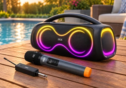 ENCEINTE BLUETOOTH INX BassBox + Microphone Sans-Fil avec Transmetteur Barres de Son, Enceintes & Radios Barres de Son, Enceintes & Radios