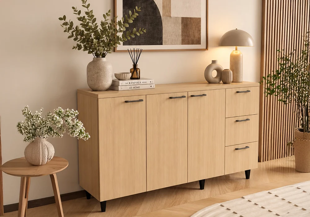 ID 40916 Buffet Bas MARVA 3 Portes/ 3 Tiroirs – Image 1